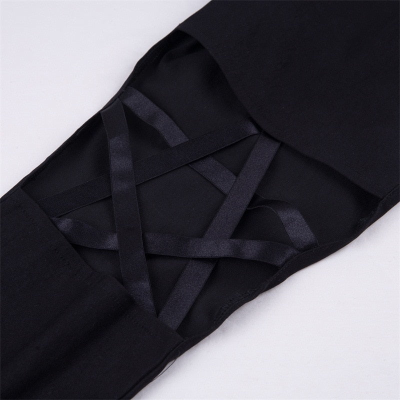 Peris Gems Black Hollow Star Zipper Pencil Pants for Women SHEIN Amazon Temu