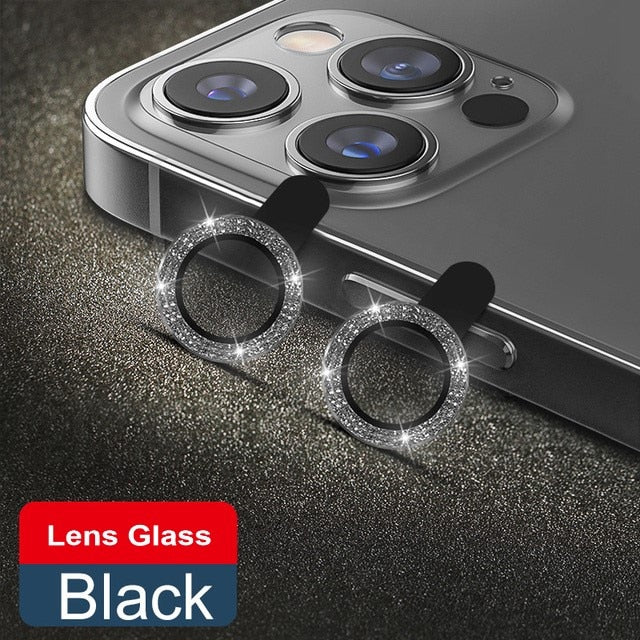 Peris Gems Black / iP 14 2Pcs Glittery Diamond Camera Lens Protector Cap For iPhone | Glass Camera Metal Rings SHEIN Amazon Temu