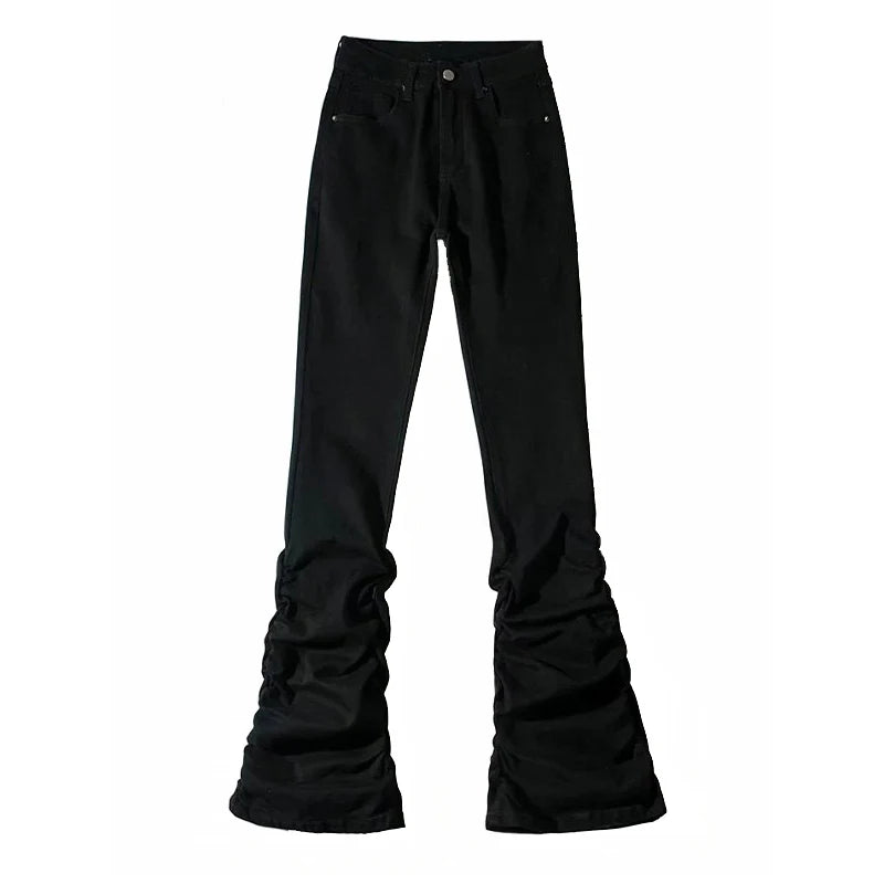 Peris Gems black / L REDDACHiC Black Ruched Flare Jeans Women Solid Stretch Bootcut Stacked Pants High Rise Trousers Harajuku Goth Grunge Y2k Clothes REDDACHiC Black Ruched Flare Jeans Women Solid Stretch Bootcut Stacked Pants High Rise Trousers Harajuku Goth Grunge Y2k Clothes SHEIN Amazon Temu