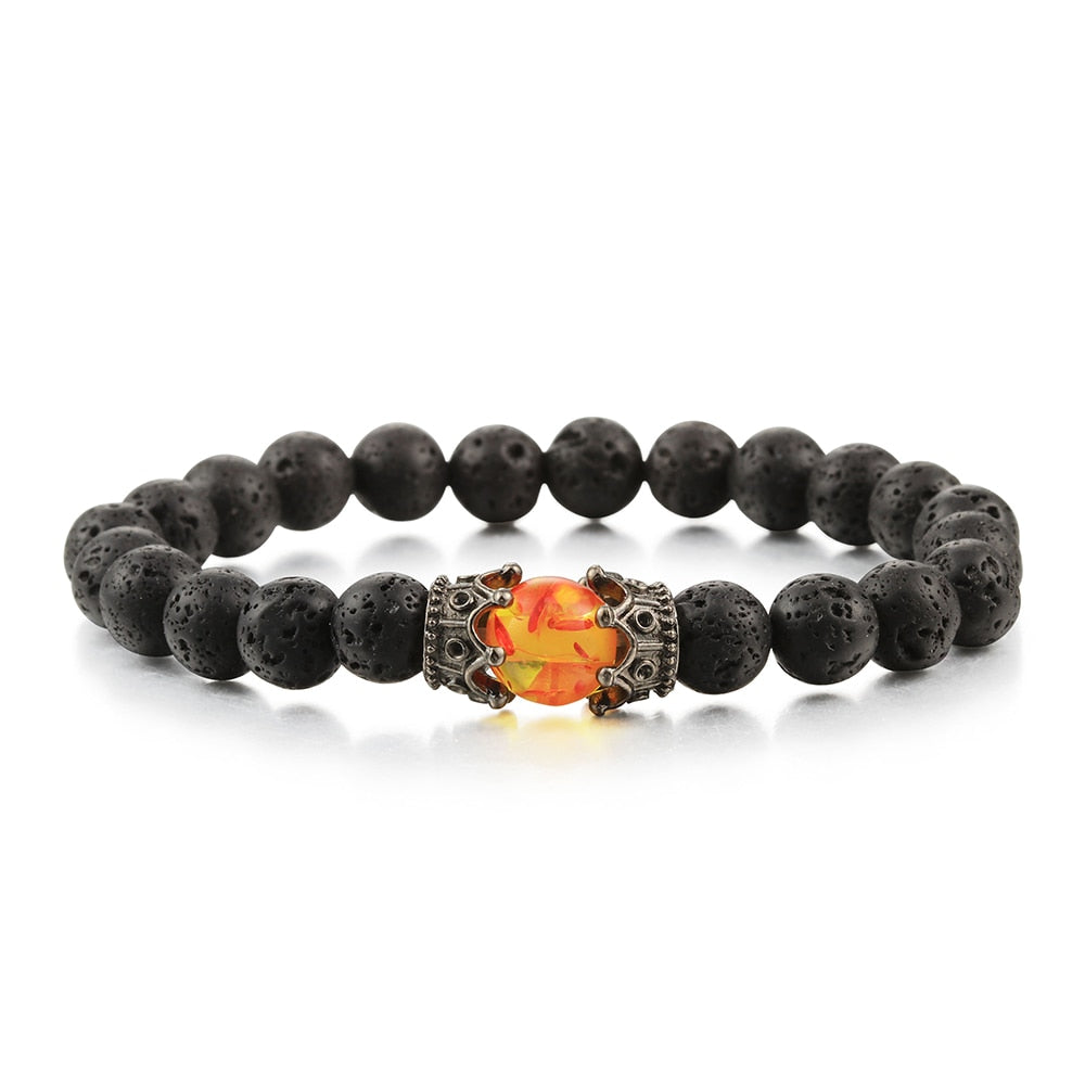 Peris Gems Black Lava 1 Black Lava Stone Bracelets | Braided Charm Beads Bracelet SHEIN Amazon Temu