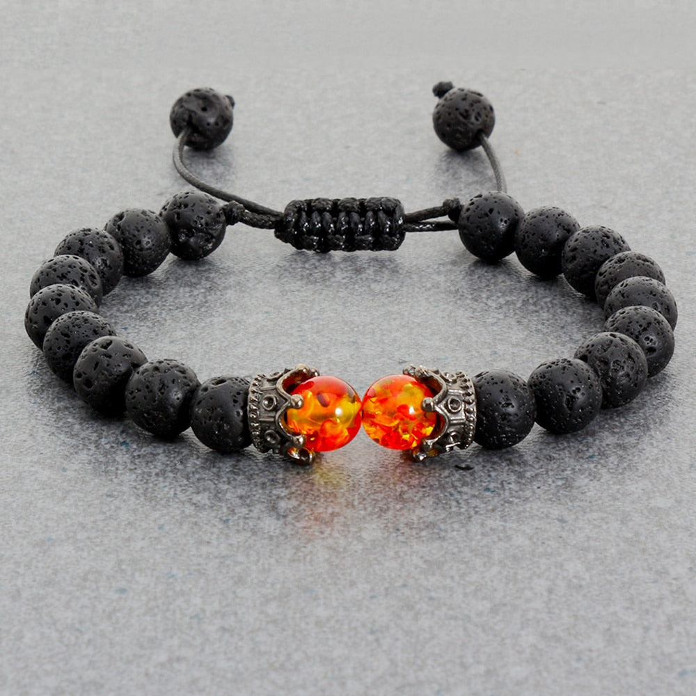 Peris Gems Black Lava Stone Bracelets | Braided Charm Beads Bracelet SHEIN Amazon Temu