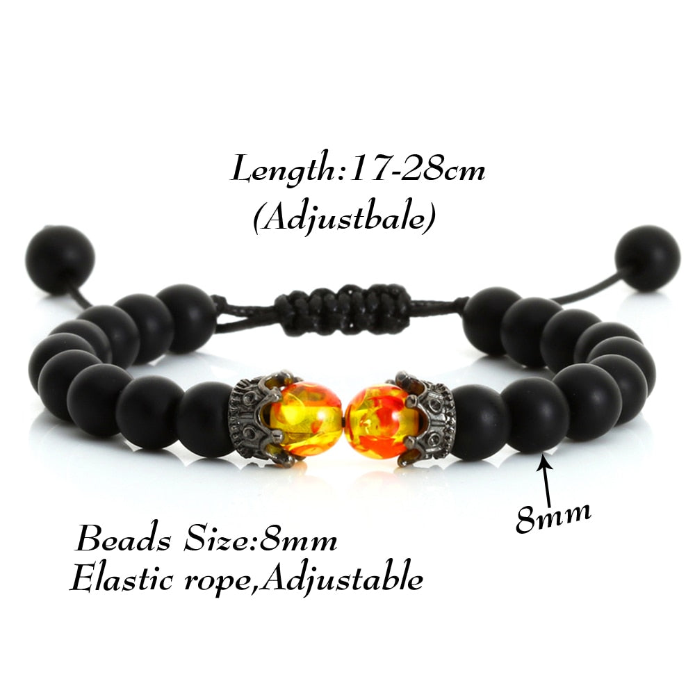 Peris Gems Black Lava Stone Bracelets | Braided Charm Beads Bracelet SHEIN Amazon Temu