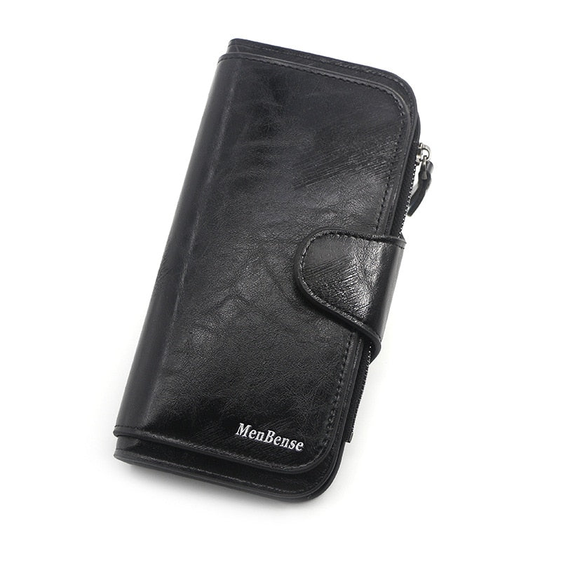 Peris Gems black Leather Tri-Fold Long Wallet for Women | Coin Purses SHEIN Amazon Temu