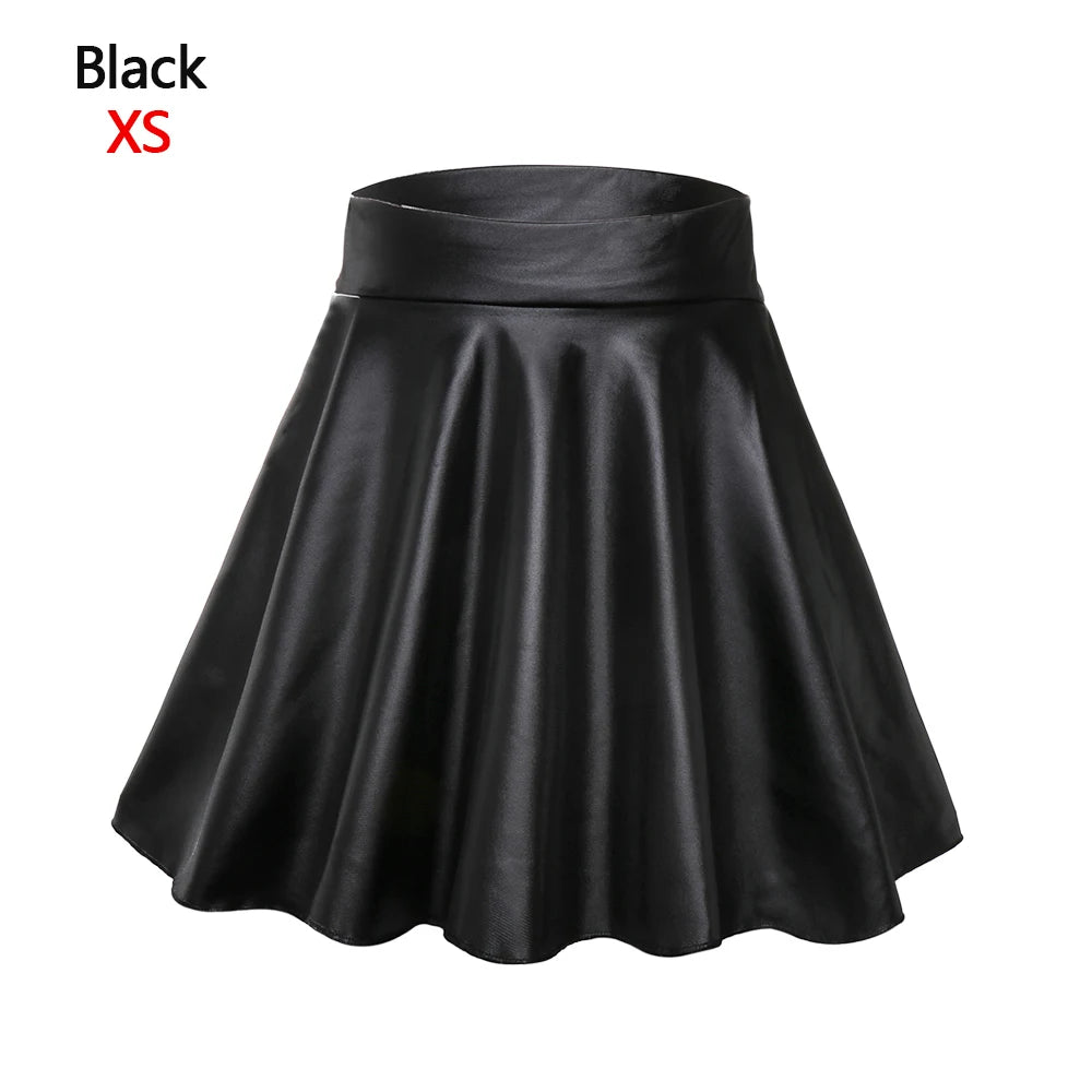 Peris Gems Black / M High Waist Elastic Mini Short Skirt Women Faux Leather Skirts High Waist Elastic Mini Short Skirt Women Faux Leather Skirts SHEIN Amazon Temu