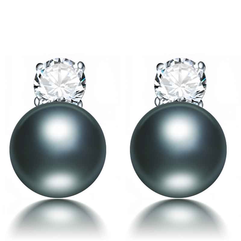Peris Gems black pearl Pearl Stud Earrings for Women | Diamond Pearl Earrings for Women SHEIN Amazon Temu
