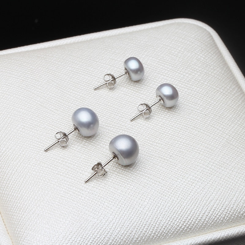Peris Gems Black Pearl Stud Earrings for Women | Sterling Silver SHEIN Amazon Temu