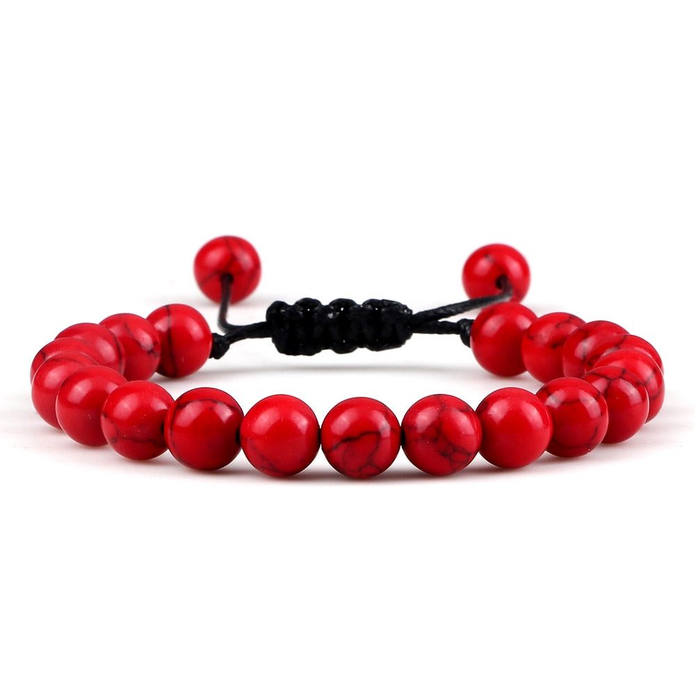 Peris Gems Black Pine-Red Black Lava Stone Bracelets | Braided Charm Beads Bracelet SHEIN Amazon Temu