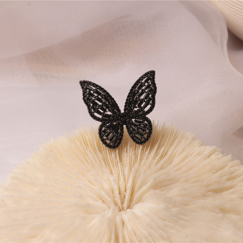 Peris Gems Black / Resizable Luxurious Diamond Butterfly Ring Collection for Women SHEIN Amazon Temu