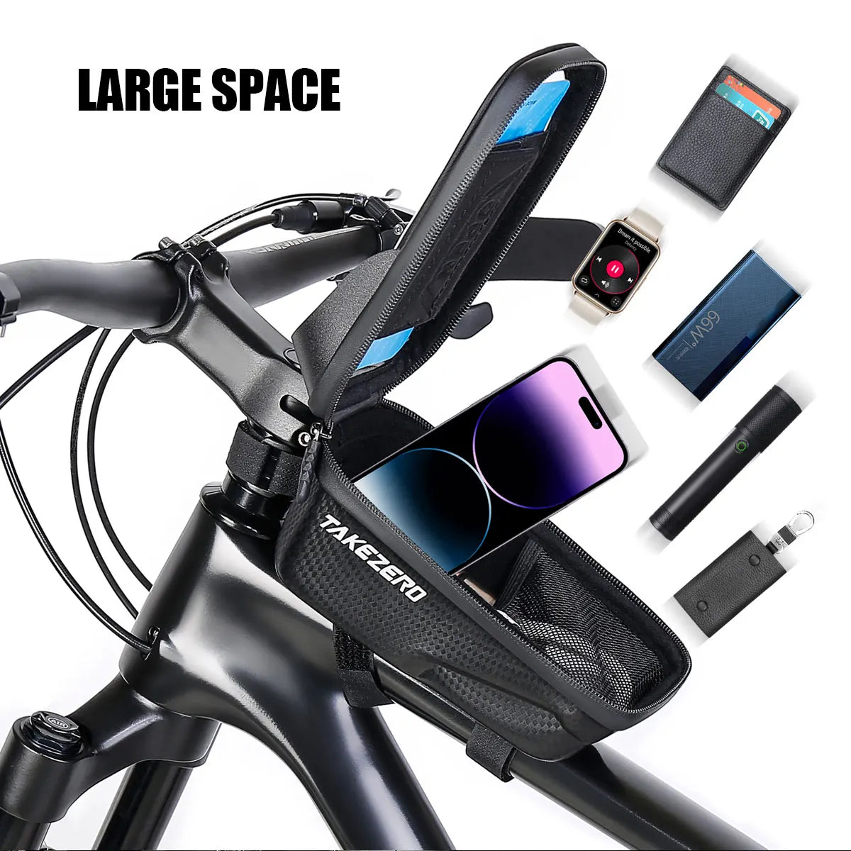 Peris Gems black TAKEZERO A2 Mountain Bicycle Bag - Hard Shell EVA Front Bar Bag for Road Bikes, Mobile Phone Handlebar Bag - Cycling Equipment TAKEZERO A2 Mountain Bicycle Bag - Hard Shell EVA Front Bar Bag for Road Bikes, Mobile Phone Handlebar Bag - Cycling Equipment SHEIN Amazon Temu