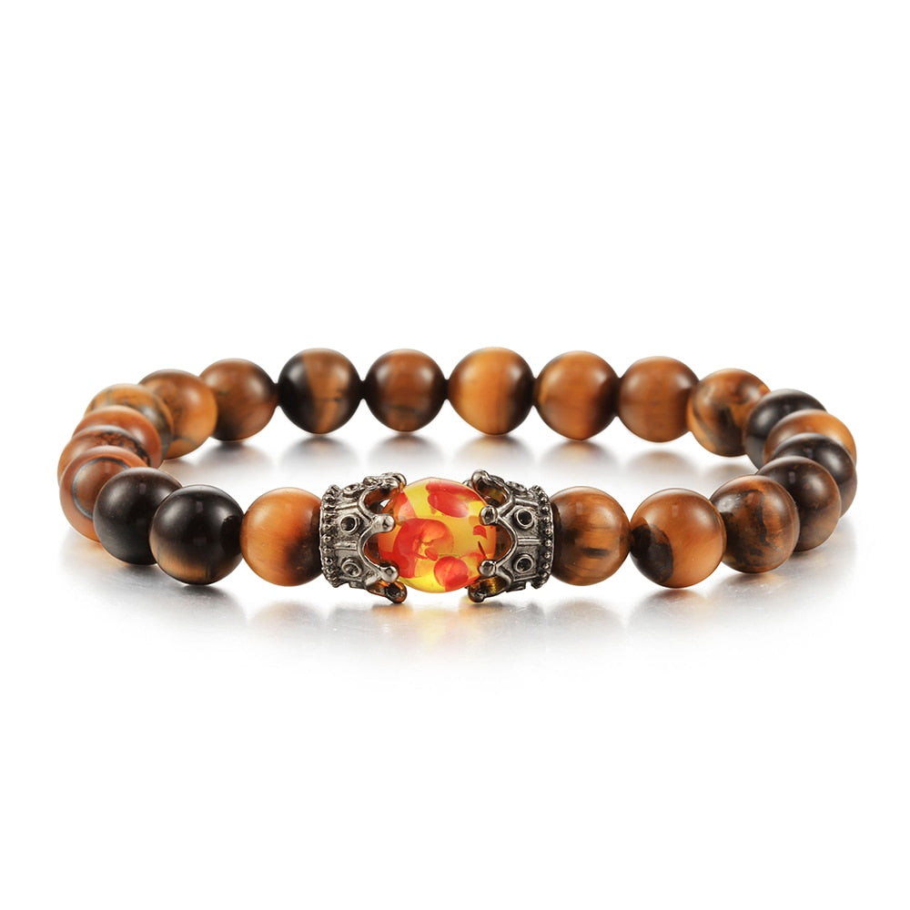 Peris Gems Black Tiger Eye 1 Black Lava Stone Bracelets | Braided Charm Beads Bracelet SHEIN Amazon Temu