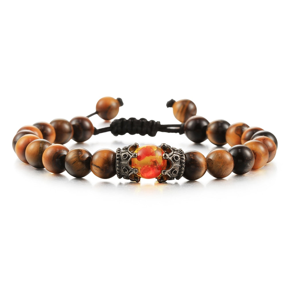 Peris Gems Black Tiger Eye Black Lava Stone Bracelets | Braided Charm Beads Bracelet SHEIN Amazon Temu