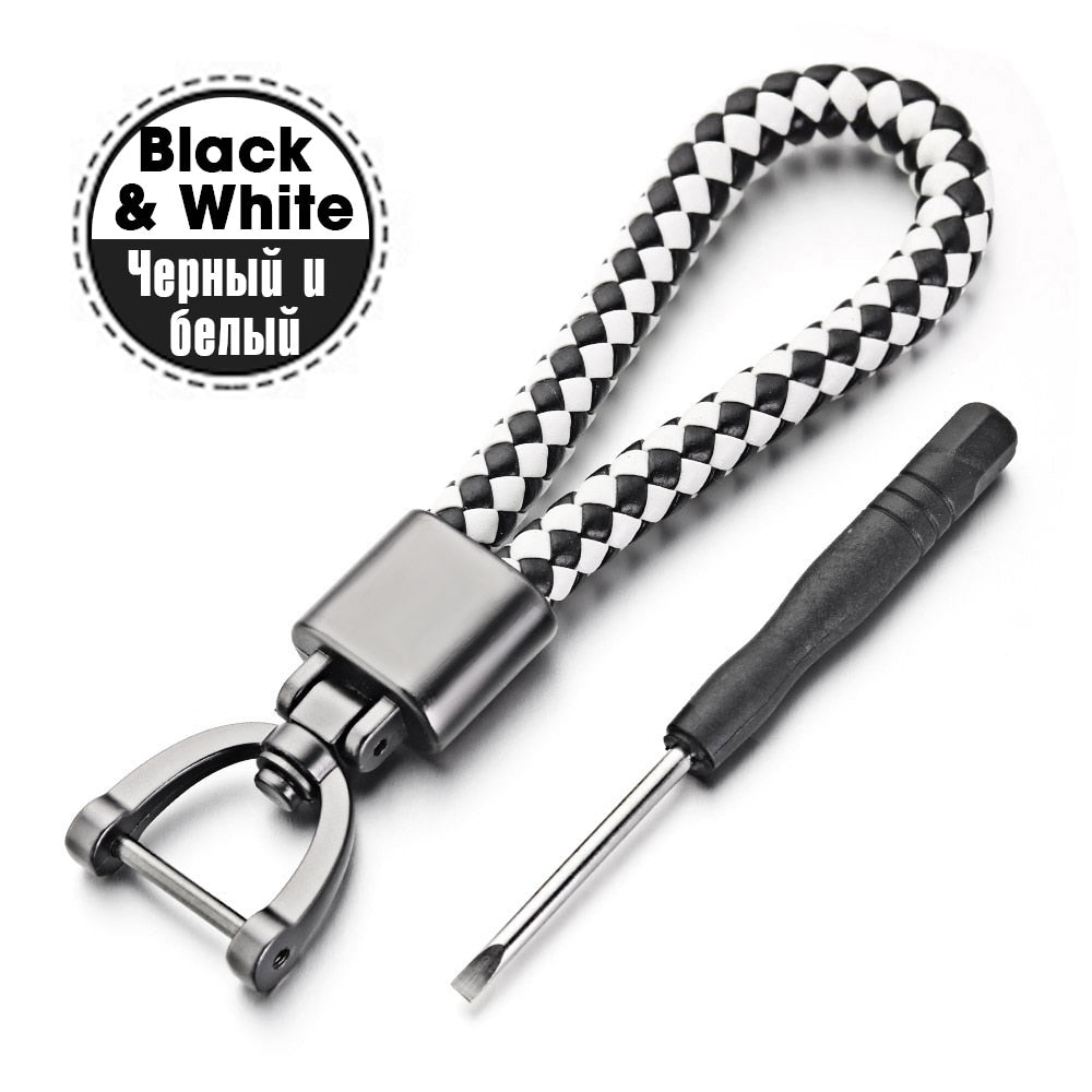 Peris Gems Black White Leather Horseshoe Buckle Keychain | 360 Degree Detachable Keychain Leather Horseshoe Buckle Keychain | 360 Degree Keychain SHEIN Amazon Temu