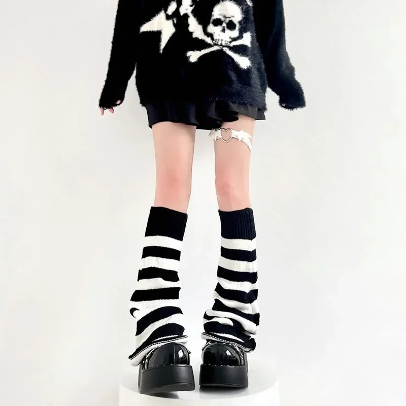 Peris Gems black white / One Size Y2K Punk Knitted Leg Warmers Star Gothic Cross Harajuku Women Heart Two Side Wear Loose Fit Leg Covers Sock JK Thigh High Lolita Y2K Punk Knitted Leg Warmers Star Gothic Cross Harajuku Women Heart Two Side Wear Loose Fit Leg Covers Sock JK Thigh High Lolita SHEIN Amazon Temu