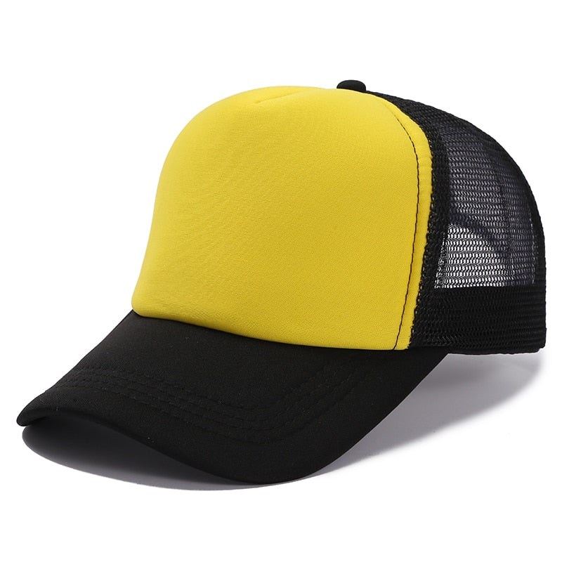 Peris Gems Black Yellow / 54cm-60cm Casual Plain Mesh Baseball Cap Unisex | Adjustable Snapback Hats Casual Plain Mesh Baseball Cap Unisex | Adjustable Hats SHEIN Amazon Temu