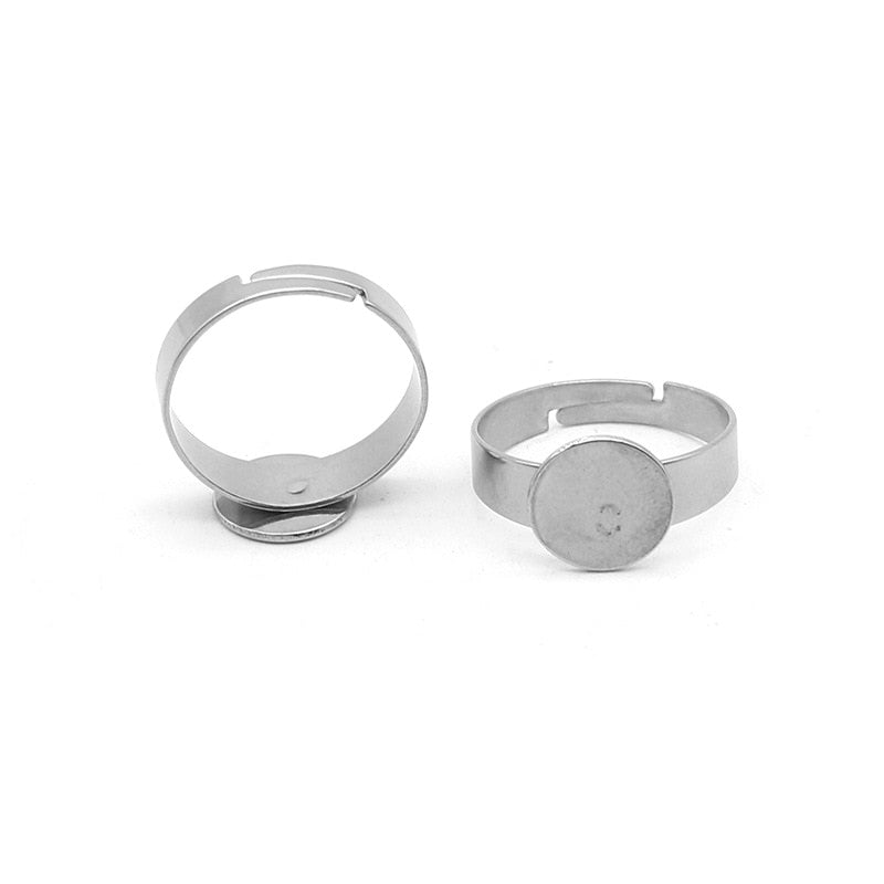 Peris Gems Blank Base 10pc Stainless Steel Adjustable Ring Setters SHEIN Amazon Temu