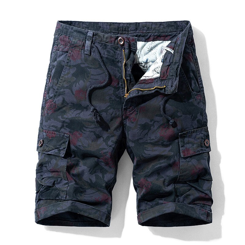 Peris Gems Blue 02 / 28 Classic Pocketed Cotton Camo Cargo Shorts for Men SHEIN Amazon Temu