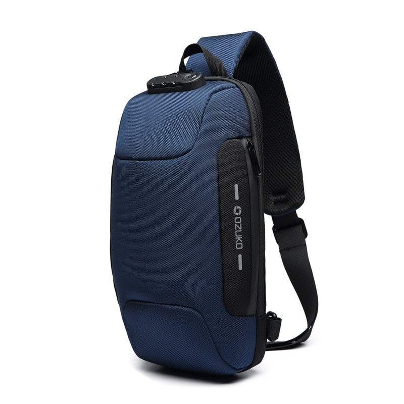 Peris Gems Blue / 17x8x34CM Waterproof Anti-Theft USB Messenger Bag | Adjustable Lock Bag SHEIN Amazon Temu