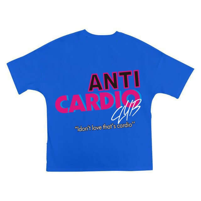 Peris Gems blue 2 / M Anti-Cardio Oversized Cotton Tee for Men | Gym Bro Bulking Shirt Anti-Cardio Oversized Cotton Tee | Gym Bro Bulking Shirt SHEIN Amazon Temu