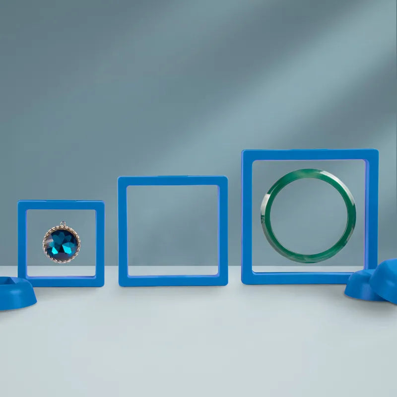 Peris Gems Blue / 7x7cm Transparent PE Film Display Holder Suspended Jewelry Box SHEIN Amazon Temu