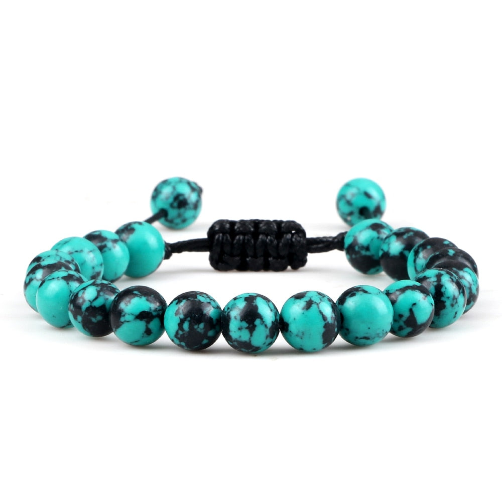 Peris Gems Blue And Black Black Lava Stone Bracelets | Braided Charm Beads Bracelet SHEIN Amazon Temu