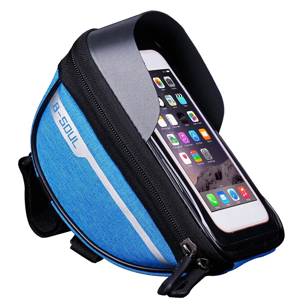 Peris Gems Blue Bicycle Frame Front Top Tube Bike Bag Handlebar Cell Mobile Phone Bag Waterproof Touch Screen Phone Holder Cycling Accessories Bicycle Frame Front Top Tube Bike Bag Handlebar Cell Mobile Phone Bag Waterproof Touch Screen Phone Holder Cycling Accessories SHEIN Amazon Temu