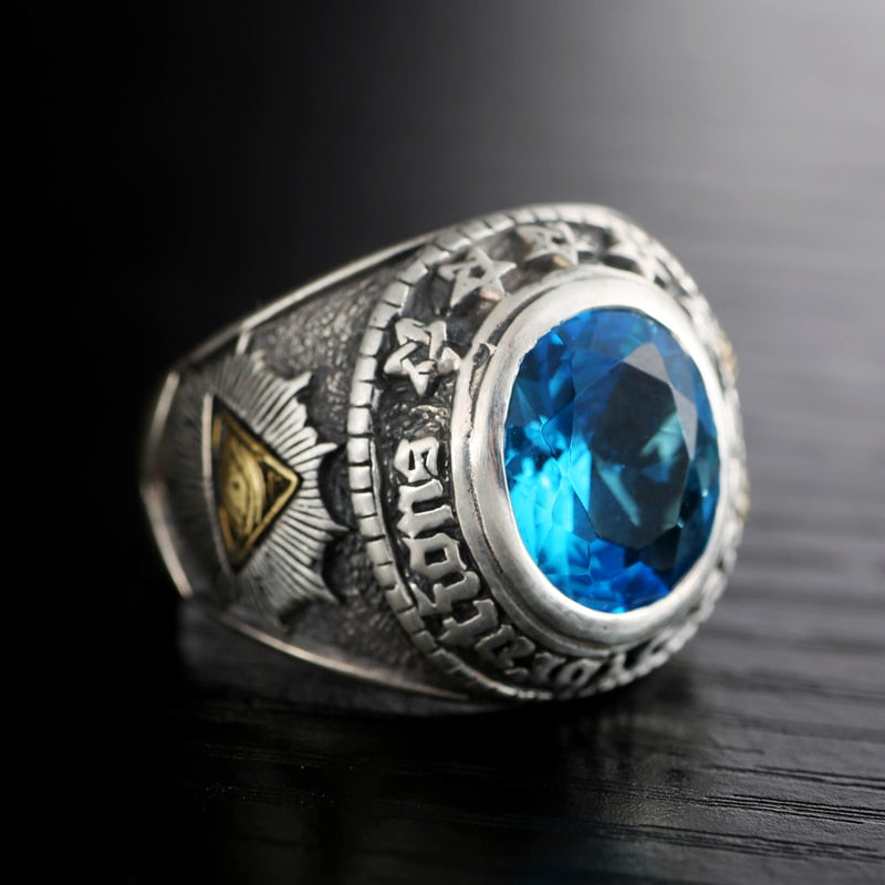 Peris Gems Blue Diamond 925 Silver Gold Sheep Rings for Men SHEIN Amazon Temu