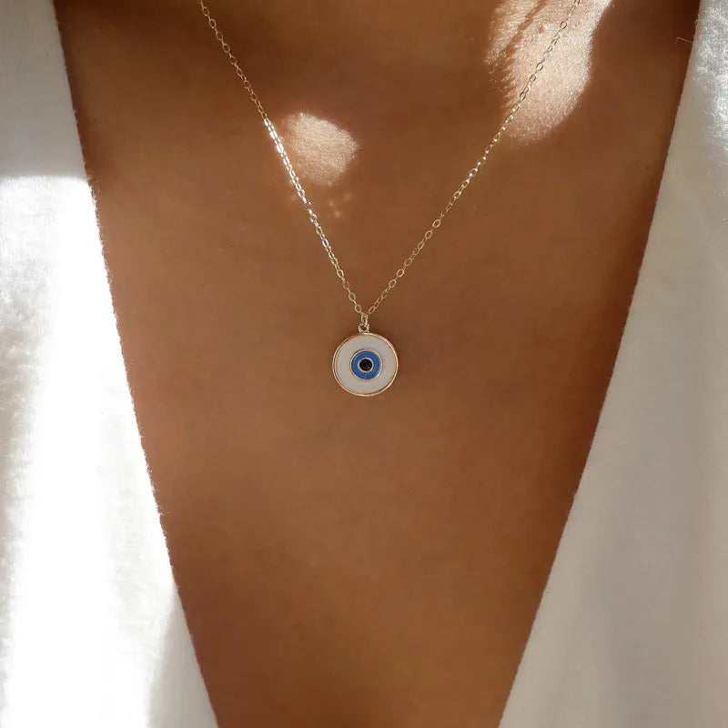 Peris Gems Blue Evil Eye Diamond Pendant Necklace for Women SHEIN Amazon Temu
