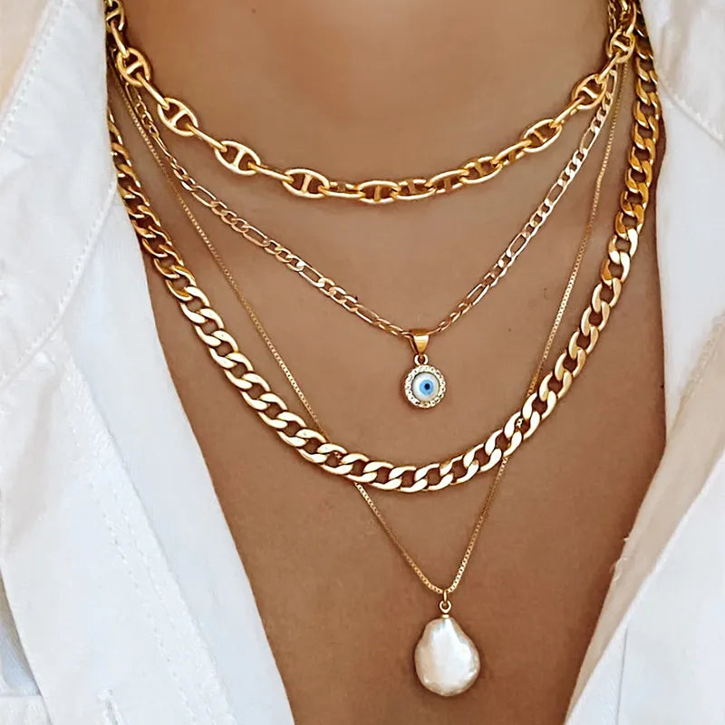 Peris Gems Blue Evil Eye Diamond Pendant Necklace for Women SHEIN Amazon Temu