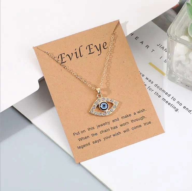 Peris Gems Blue Evil Eye Diamond Pendant Necklace for Women SHEIN Amazon Temu