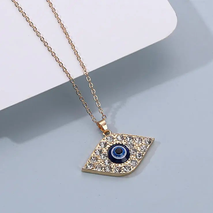 Peris Gems Blue Evil Eye Diamond Pendant Necklace for Women SHEIN Amazon Temu