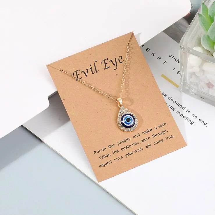 Peris Gems Blue Evil Eye Diamond Pendant Necklace for Women SHEIN Amazon Temu