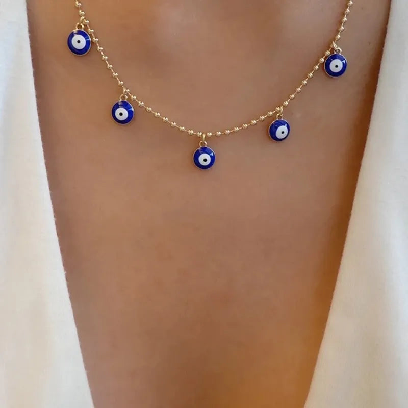 Peris Gems Blue Evil Eye Diamond Pendant Necklace for Women SHEIN Amazon Temu