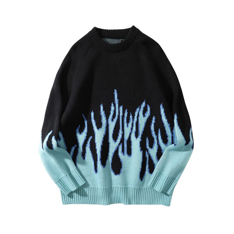 Peris Gems Blue Flame / M Blue Flame Oversized Winter Sweaters Unisex SHEIN Amazon Temu