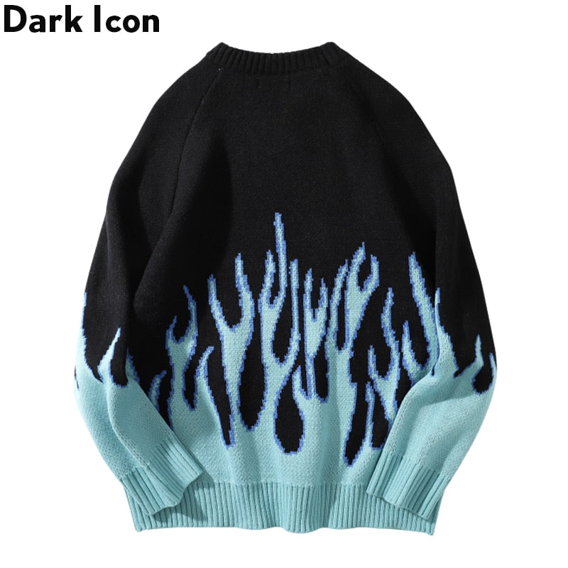 Peris Gems Blue Flame Oversized Winter Sweaters Unisex SHEIN Amazon Temu