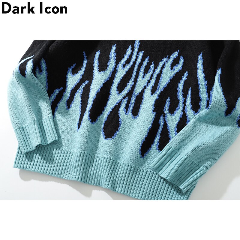 Peris Gems Blue Flame Oversized Winter Sweaters Unisex SHEIN Amazon Temu
