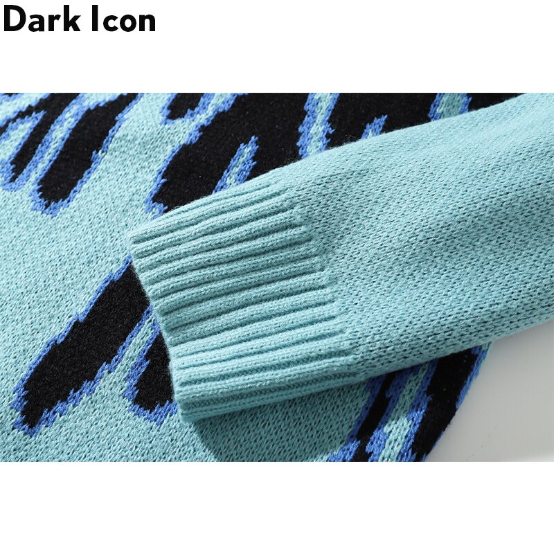 Peris Gems Blue Flame Oversized Winter Sweaters Unisex SHEIN Amazon Temu