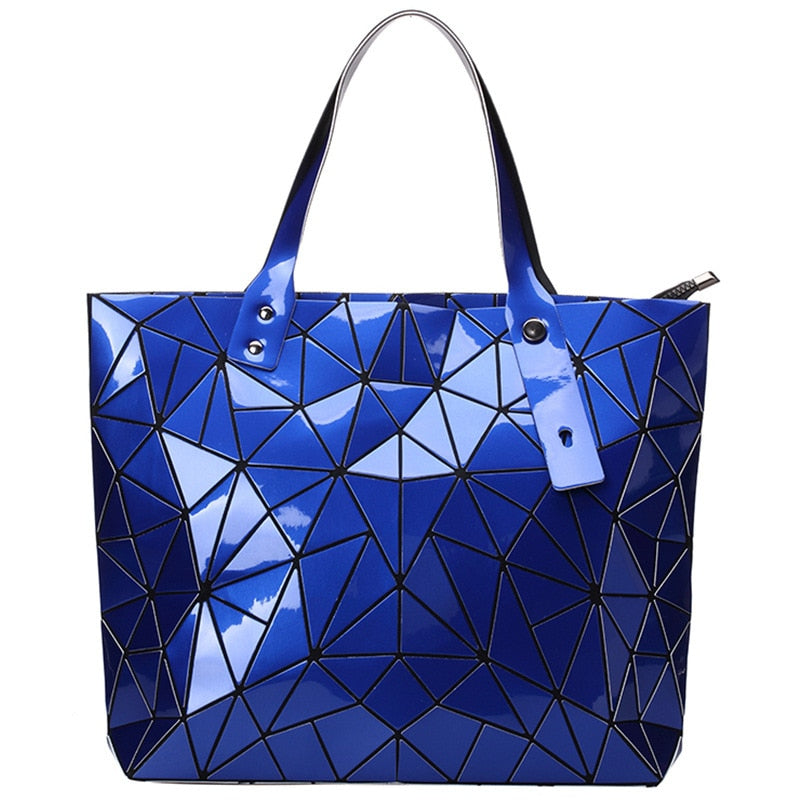 Peris Gems Blue Geometric Shoulder Tote Bag for Women | Medium Shopper Purse SHEIN Amazon Temu