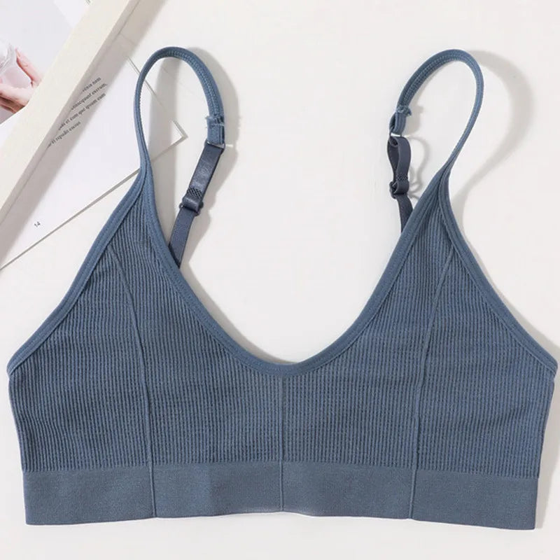 Peris Gems blue / M Seamless Tube Tops Bras For Women U-shaped Back Sexy Lingerie Female Bralette Adjust Strap Bandeau Bra Ribbed Sports Underwear Seamless Tube Tops Bras For Women U-shaped Back Sexy Lingerie Female Bralette Adjust Strap Bandeau Bra Ribbed Sports Underwear SHEIN Amazon Temu