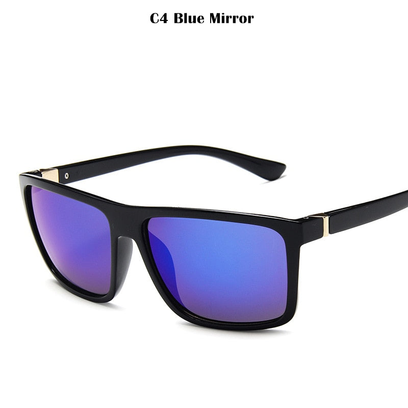 Peris Gems Blue Mirror Classic Designer Square UV400 Sunglasses for Men SHEIN Amazon Temu