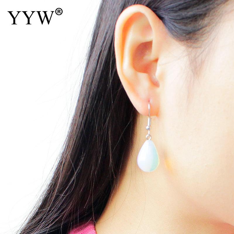 Peris Gems Blue Pearl Teardrop Opal Dangle Earrings for Women SHEIN Amazon Temu
