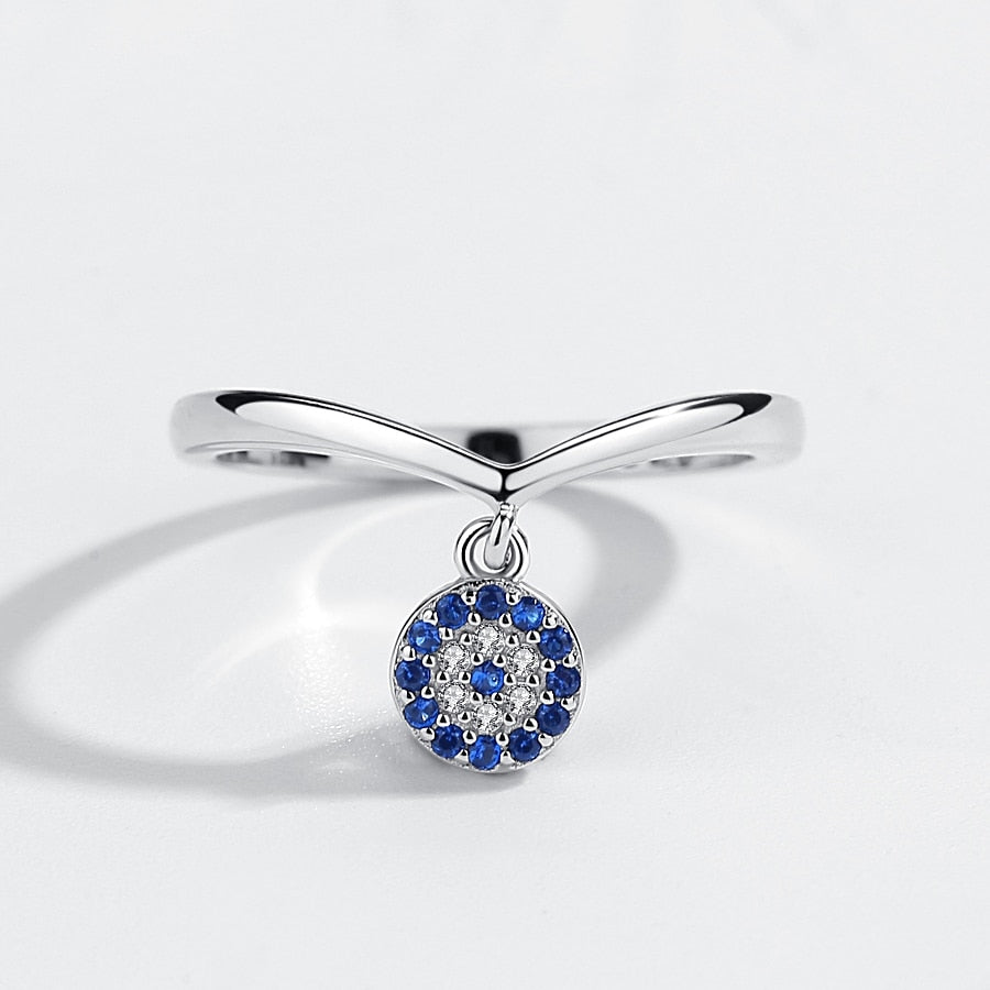 Peris Gems Blue Protective Eye Ring for Women | 925 Sterling Silver Ring Blue Protective Eye Ring for Women |925 Sterling Silver Ring SHEIN Amazon Temu