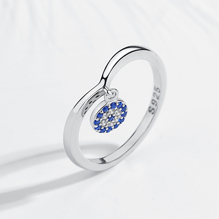 Peris Gems Blue Protective Eye Ring for Women | 925 Sterling Silver Ring Blue Protective Eye Ring for Women |925 Sterling Silver Ring SHEIN Amazon Temu