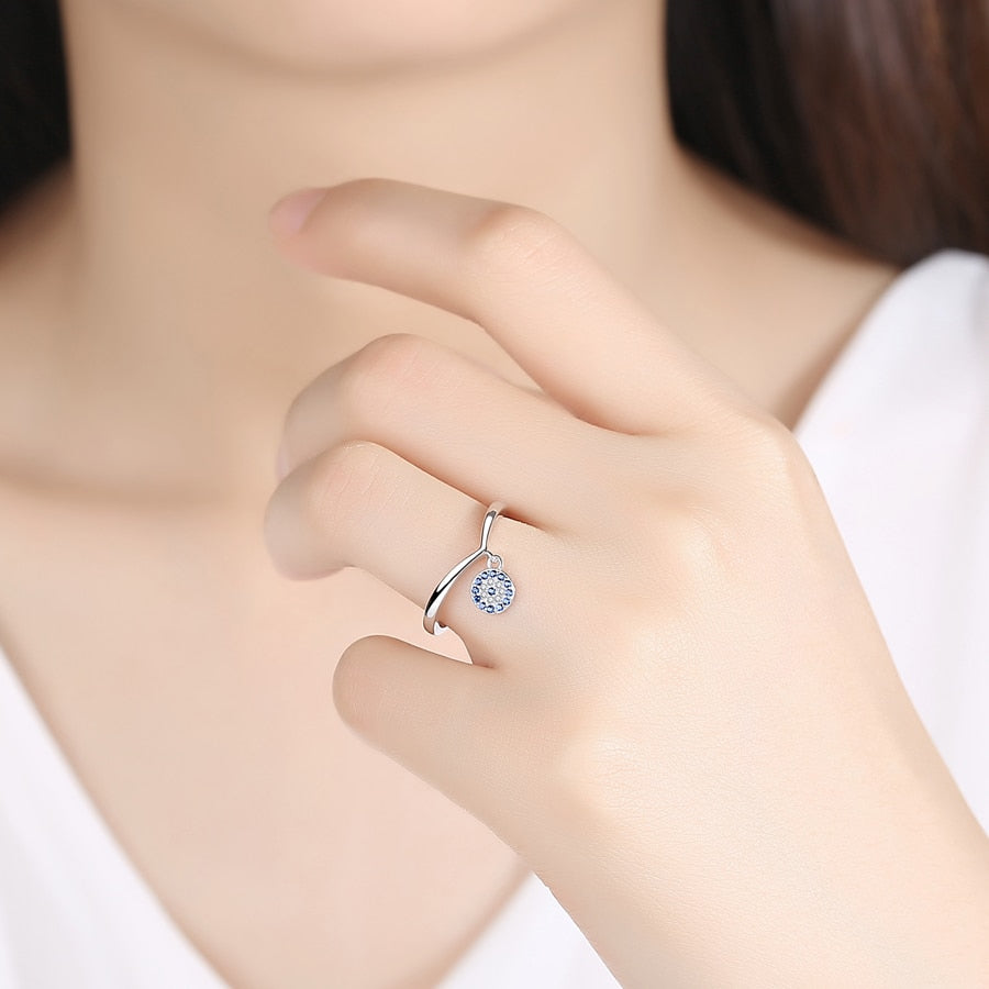 Peris Gems Blue Protective Eye Ring for Women | 925 Sterling Silver Ring Blue Protective Eye Ring for Women |925 Sterling Silver Ring SHEIN Amazon Temu