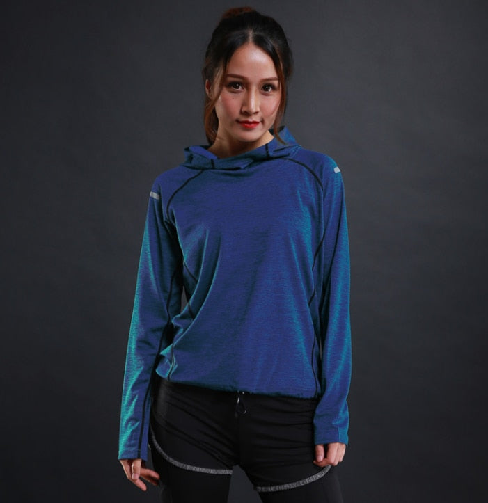 Peris Gems Blue / S Quick Dry Breathable Fitness Sweatshirt for Women | Hooded Sport Jacket Quick Dry Breathable Fitness Sweatshirt for Women | Sport SHEIN Amazon Temu