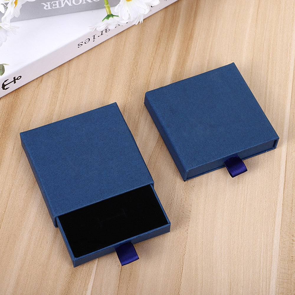Peris Gems Blue Thick Kraft Paper Drawer Jewelry Display Storage Box SHEIN Amazon Temu