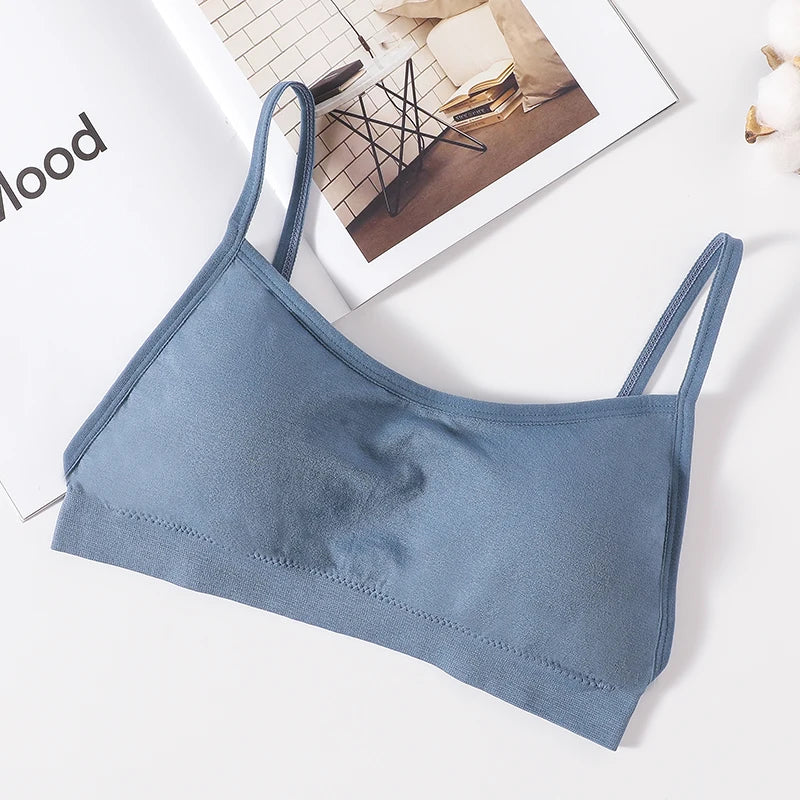 Peris Gems blue / XL Seamless Tube Top Bra Backless Non-Wire Underwear Sexy Lingerie Women&