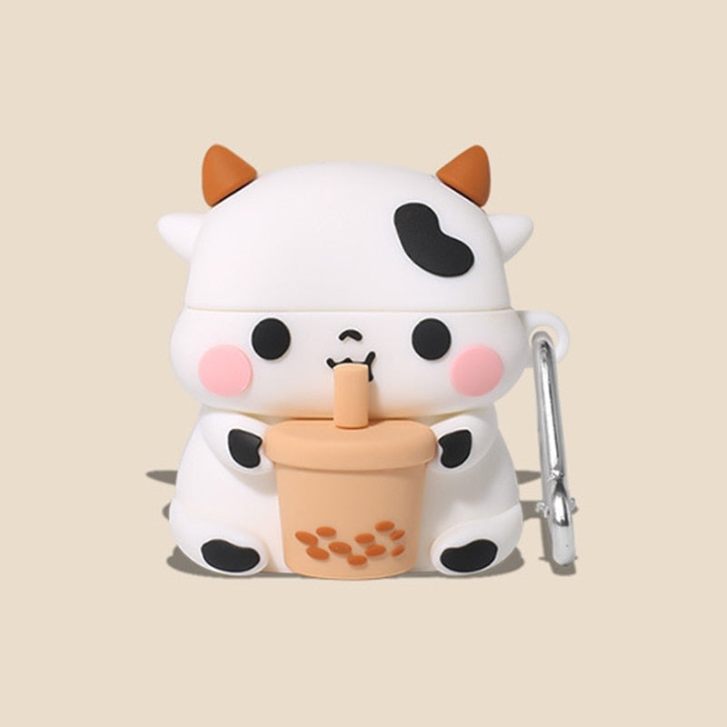 Peris Gems Boba Cow / for AirPods 2 Japanese Style Lucky Cat Silicone AirPod Pro Protective Case SHEIN Amazon Temu