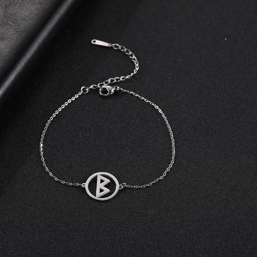 Peris Gems Born / Silver Nordic Viking Rune Charm Stainless Bracelets Unisex SHEIN Amazon Temu