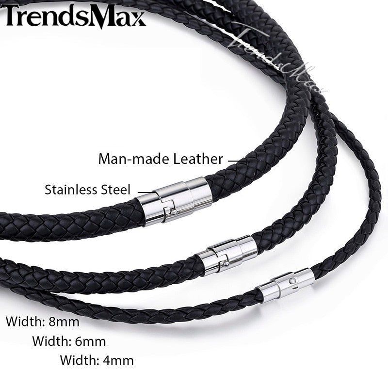 Peris Gems Braided Brown Leather Rope Chain Necklaces for Men SHEIN Amazon Temu