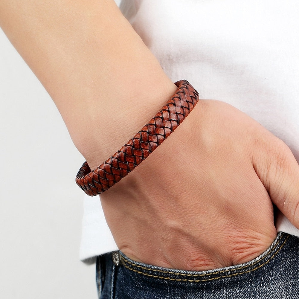 Peris Gems Bride Leather Magnetic Clasp Rope Bracelets Unisex SHEIN Amazon Temu